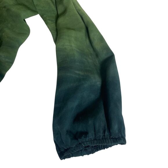 Michael Stars M Oversized relaxed fit blouse green ombre long sleeves rayon - Picture 7 of 8